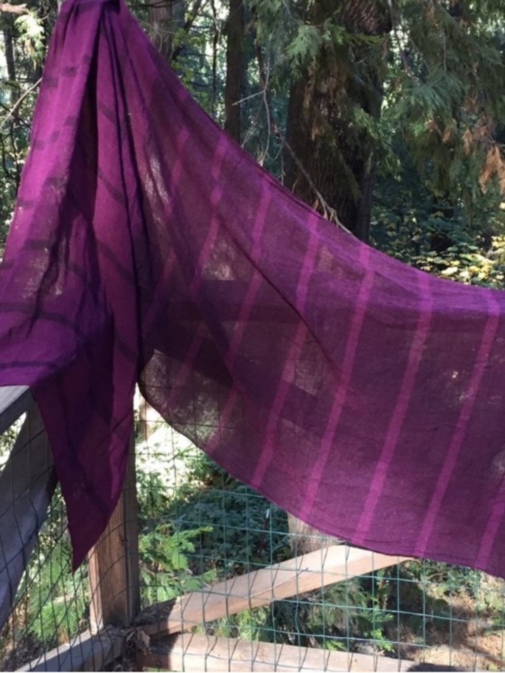 Light Loose Weave Purple Scarf - Picture 5 of 6